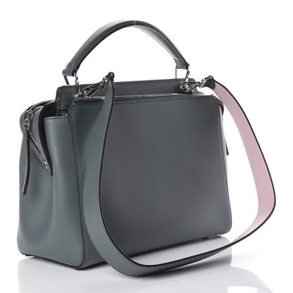 Fendi Vitello Baltico Shiny Nappa Lace Up Floral Dotcom Satchel Malachite 3 of 9