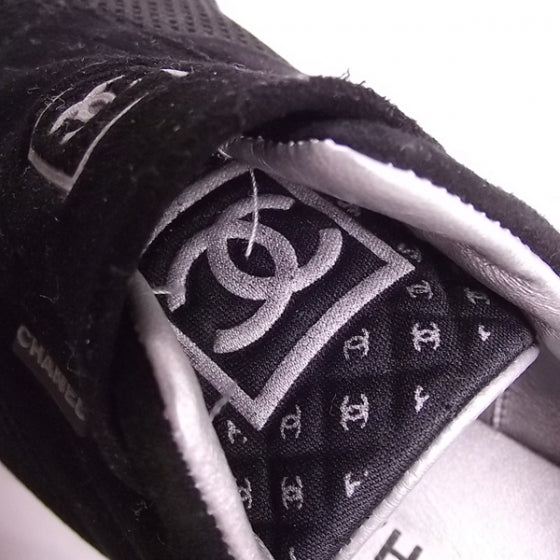 Chanel Perforated Sneakers 38 Black 7 of 8