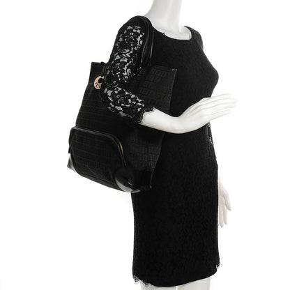 Fendi Zucchino Cuoio Chef Shopping Tote Black 2 of 9