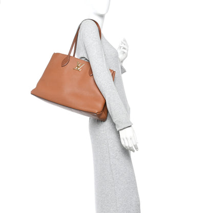 Louis Vuitton Grained Calfskin Lockme Shopper Chataigne 2 of 9