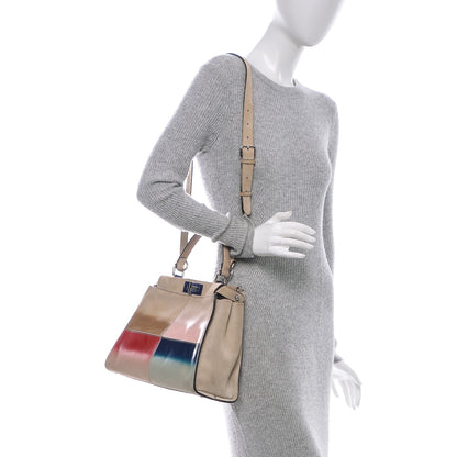 Fendi Suede Patent Gradient Medium Peekaboo Iconic Satchel Nude Multicolor 2 of 6