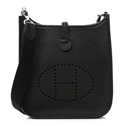 Hermes Taurillon Clemence Evelyne TPM Black 1 of 11