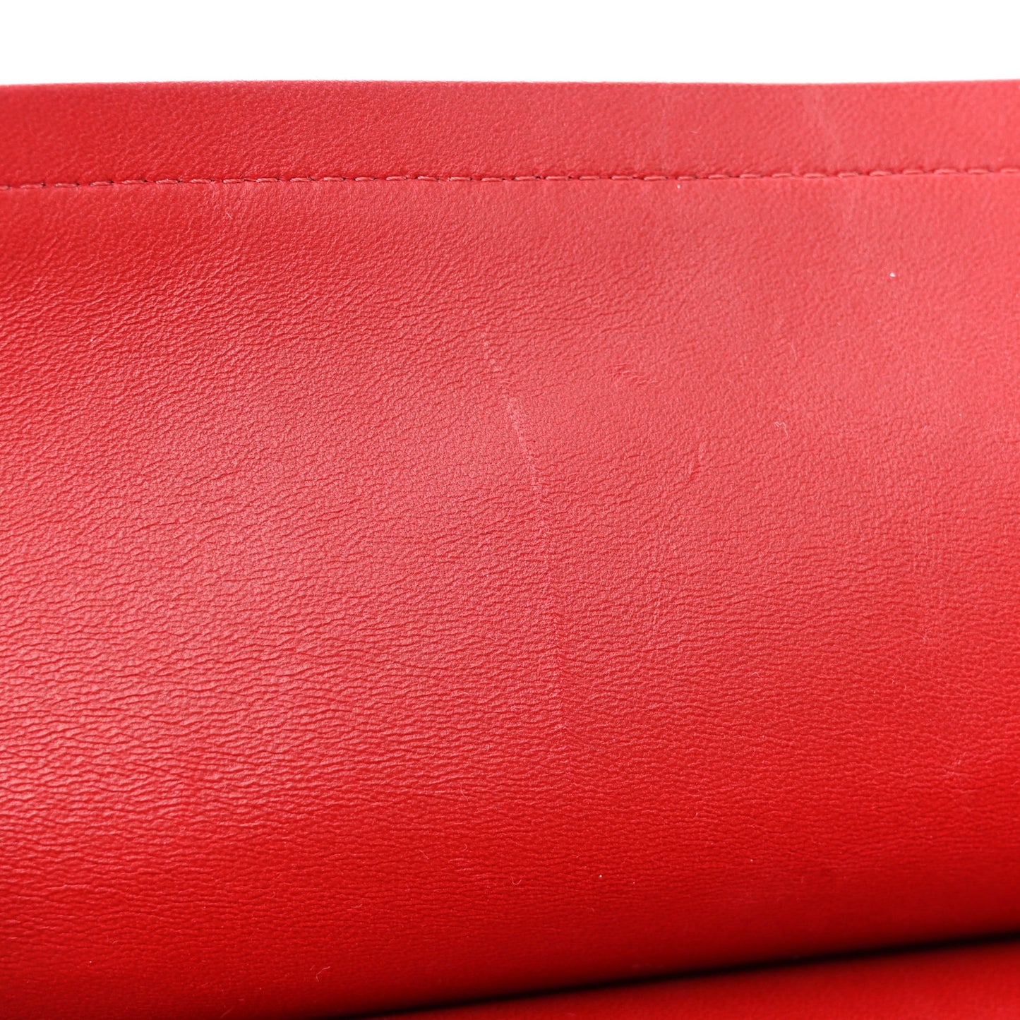 Lambskin Quilted Small Double Flap Red