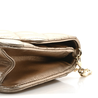 Christian Dior Metallic Lambskin Cannage Miss Dior Promenade Pouch Gold 11 of 11