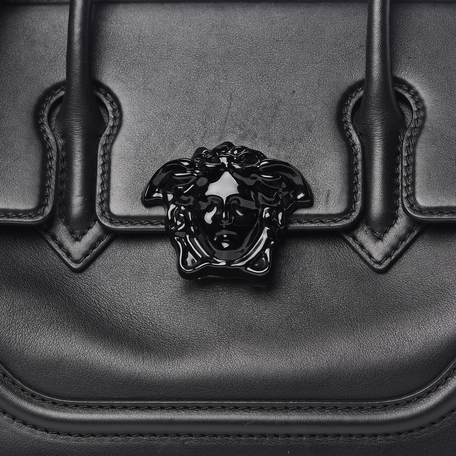 Versace Calfskin Medium Palazzo Empire Bag Black 10 of 16