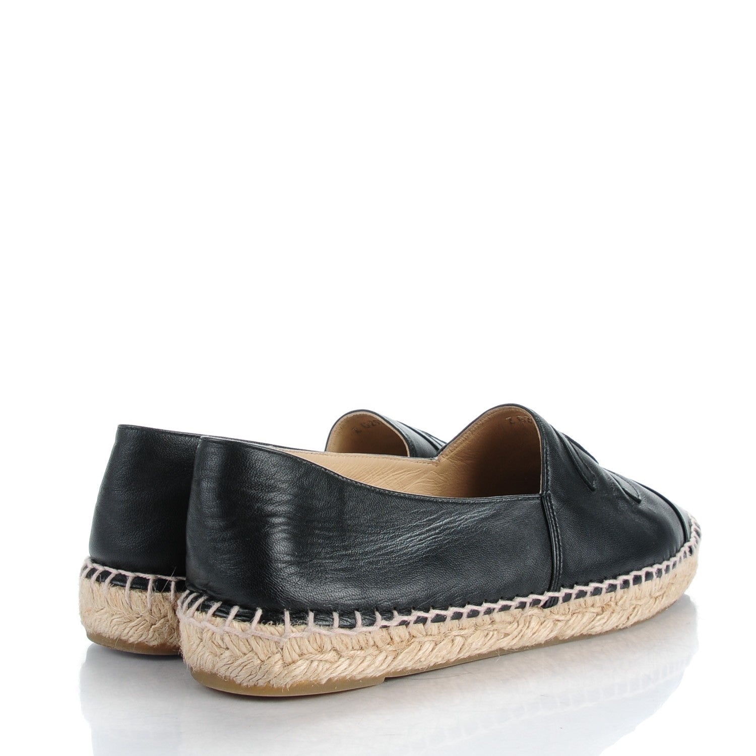 Chanel Lambskin CC Espadrilles 41 Black 5 of 12
