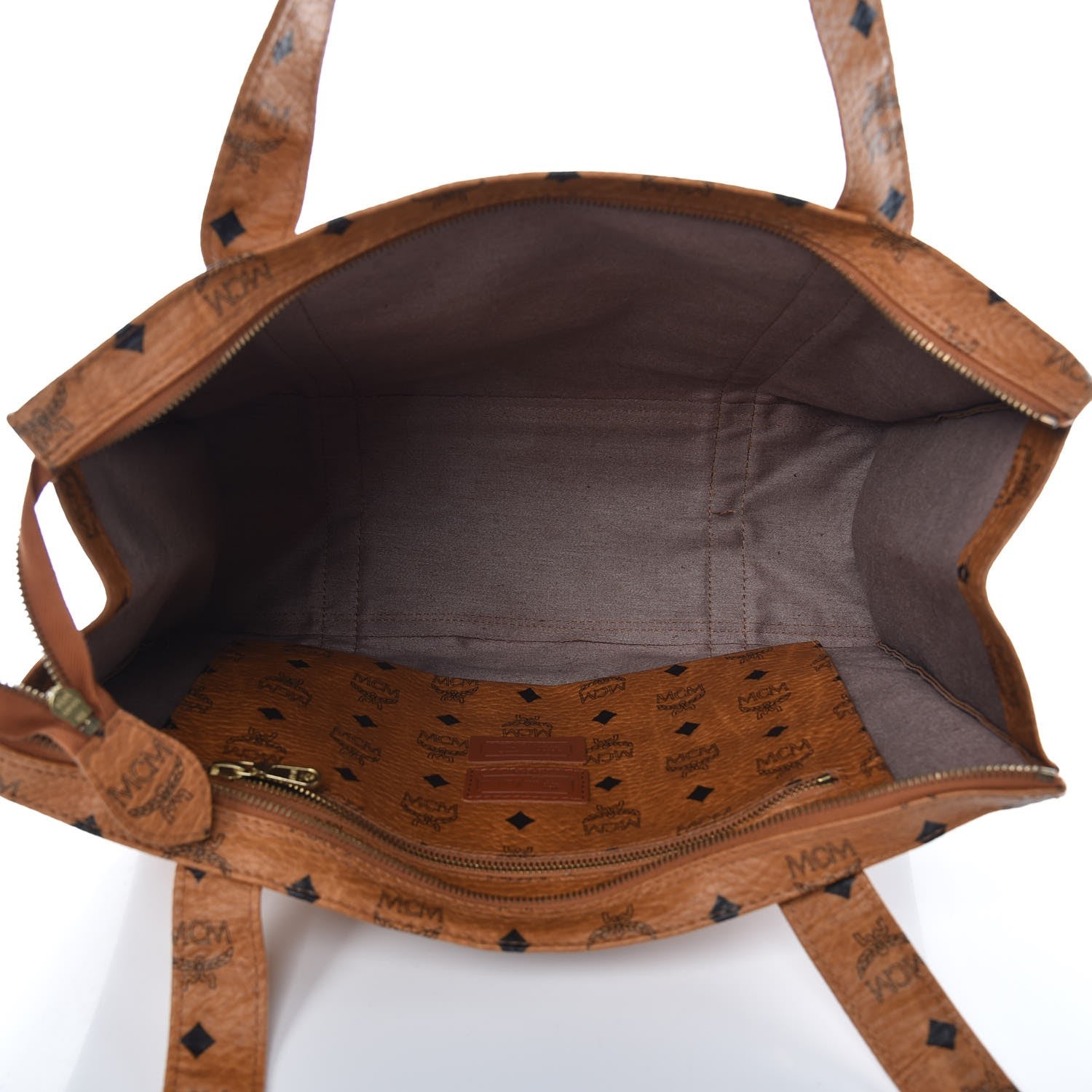 MCM Visetos Shoulder Bag Cognac 5 of 10