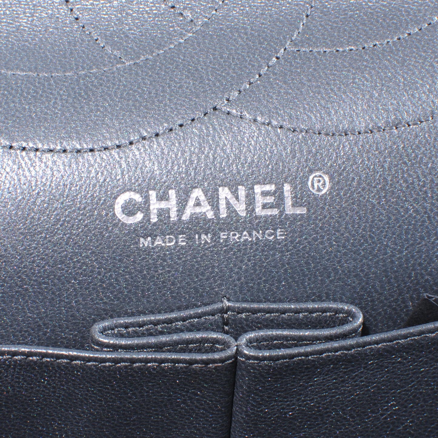 Calfskin 2.55 Reissue 227 Flap Dark Silver