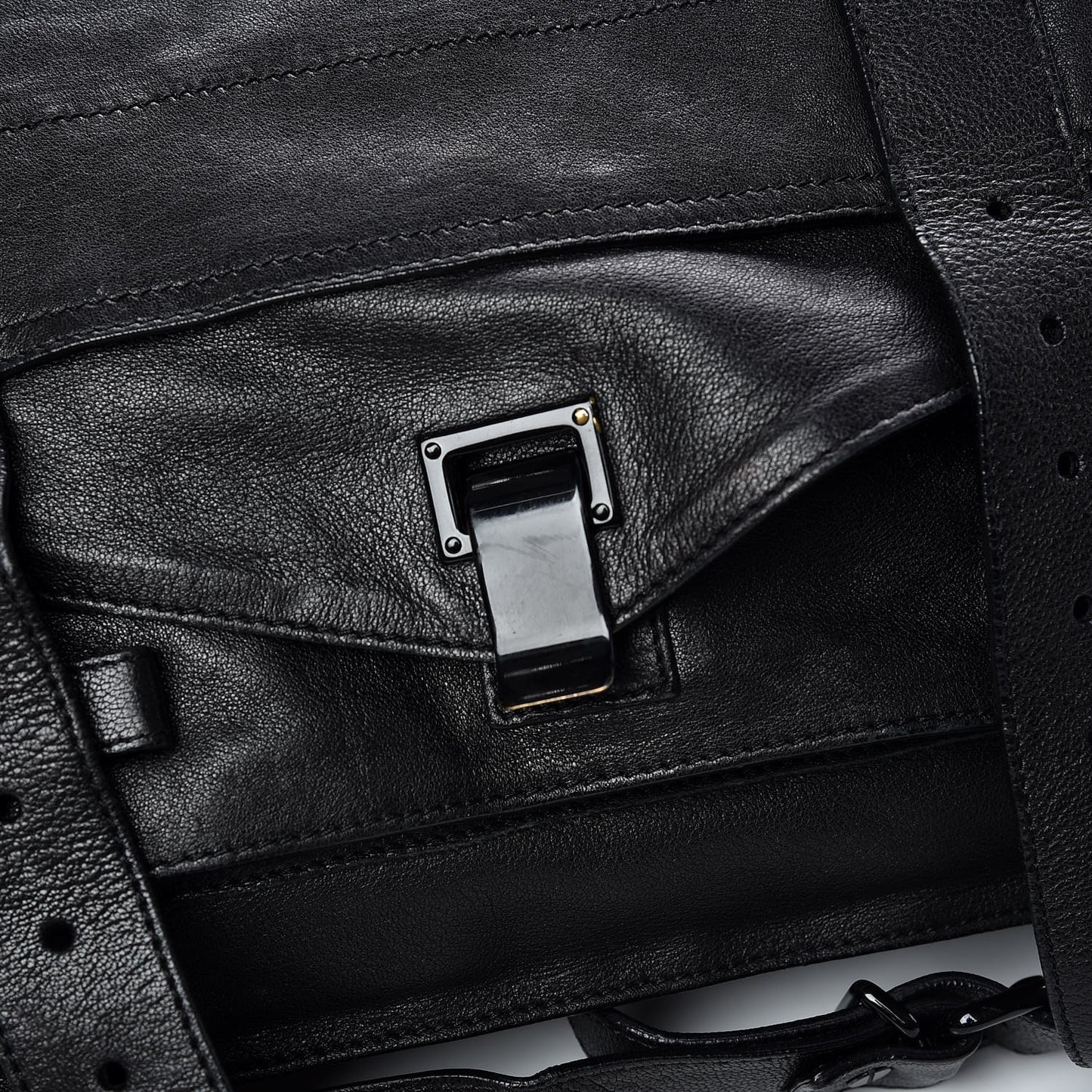 Lambskin PS1 Large Satchel Black