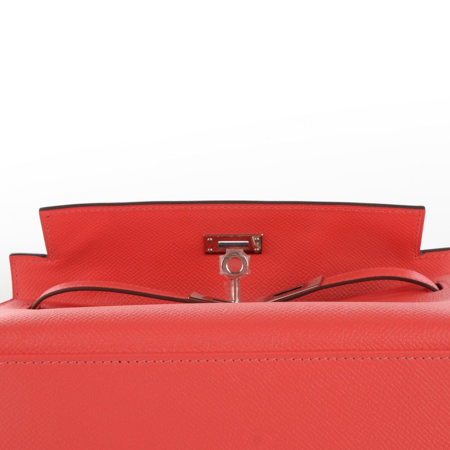 Epsom Kelly Pochette Clutch Rouge Pivoine