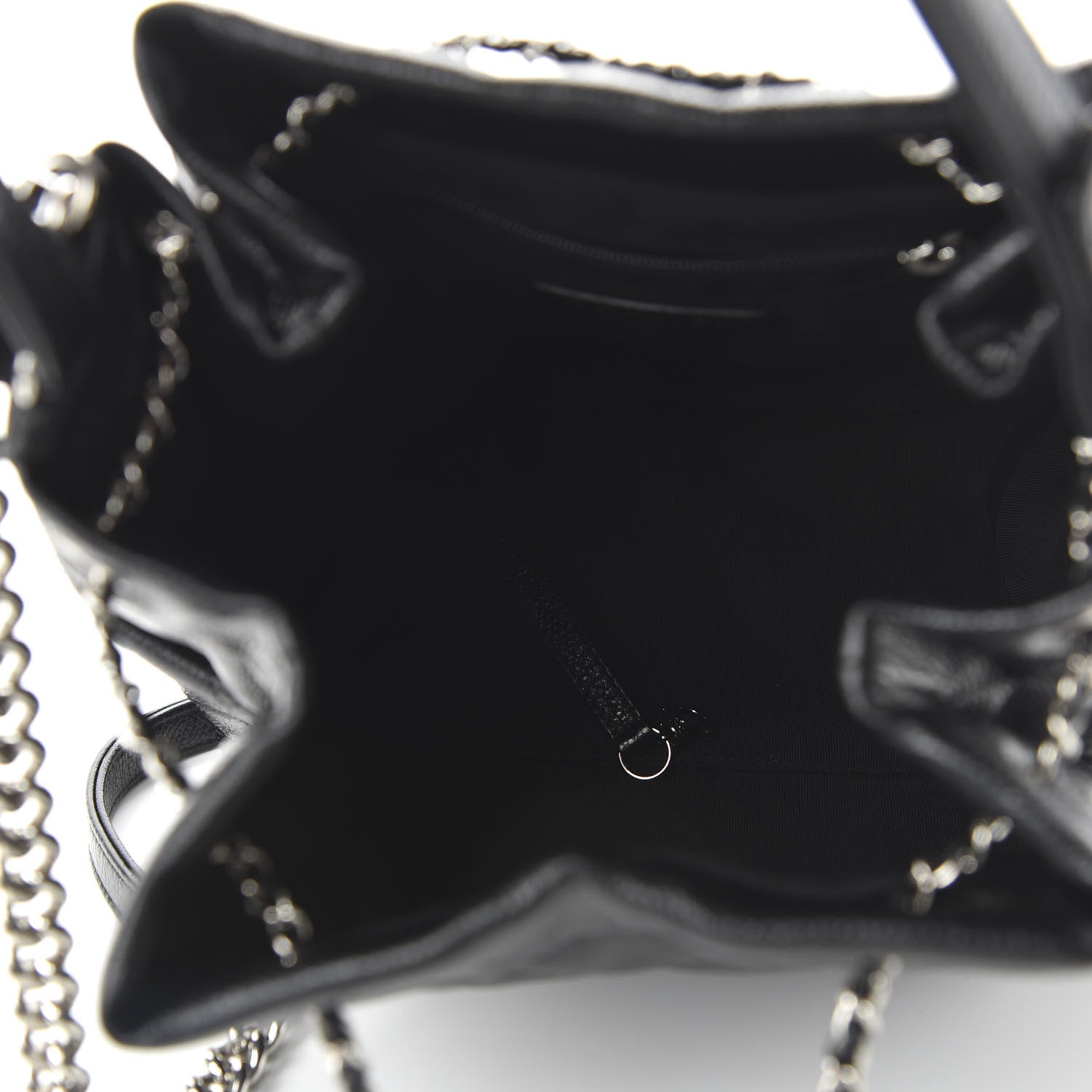 Chanel Caviar Quilted Small Chain Bucket Bag Black 5 of 11