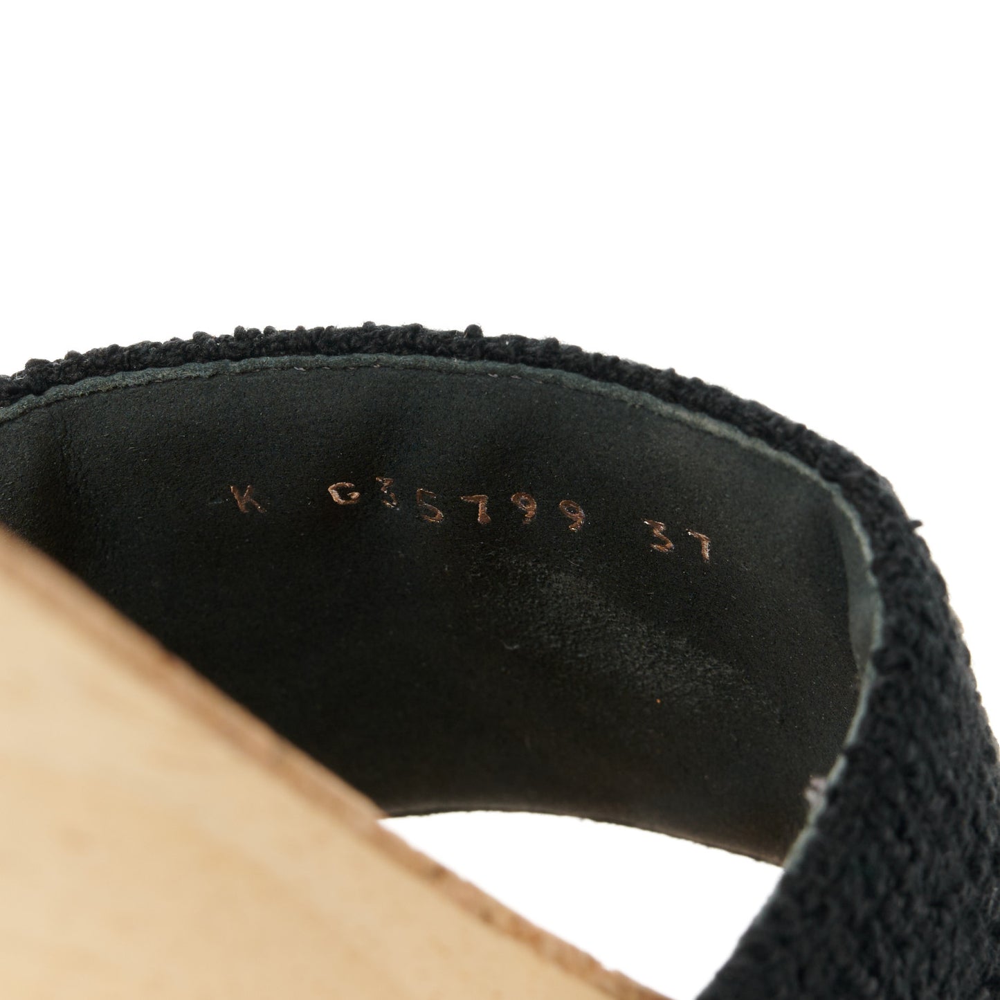 Tweed Cork CC Mule Sandal 37 Black