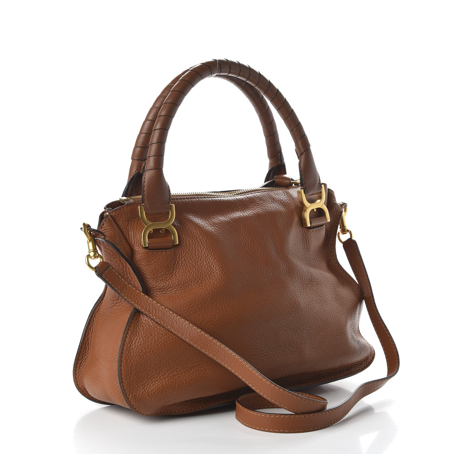 Chloe Calfskin Medium Marcie Satchel Tan 4 of 10