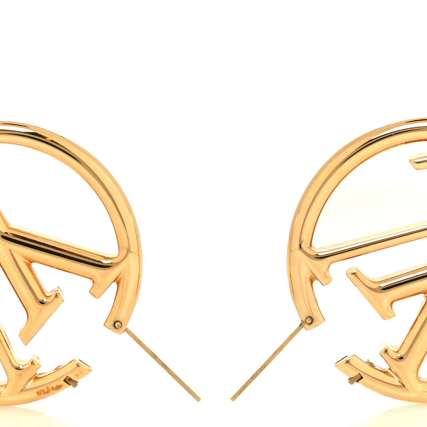 Metal Louise Hoop Earrings Gold