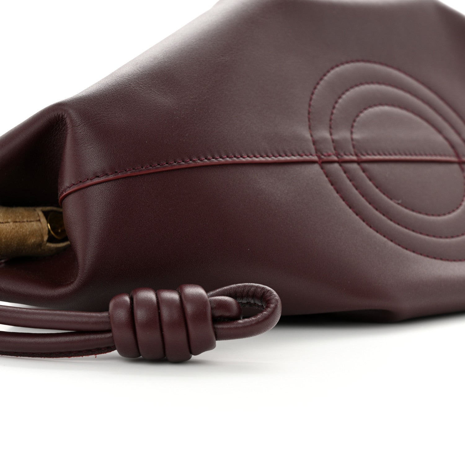 Loewe Shiny Nappa Calfskin Small Paseo Bag Burgundy 8 of 10