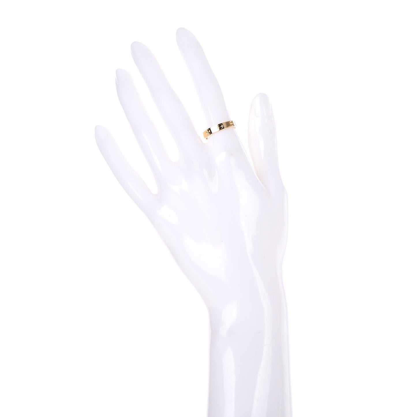 18K Yellow Gold 3.5mm LOVE Wedding Band Ring 54 6.75