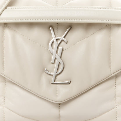 Saint Laurent Lambskin Quilted Small Loulou Puffer Monogram Chain Satchel Crema Soft 8 of 10