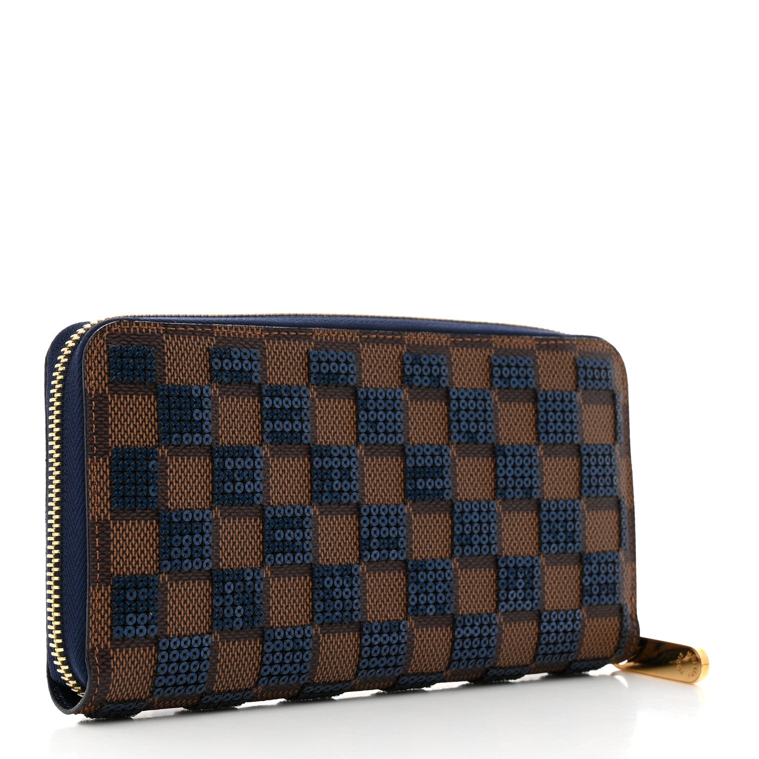 Louis Vuitton Damier Paillettes Zippy Wallet Blue 3 of 8