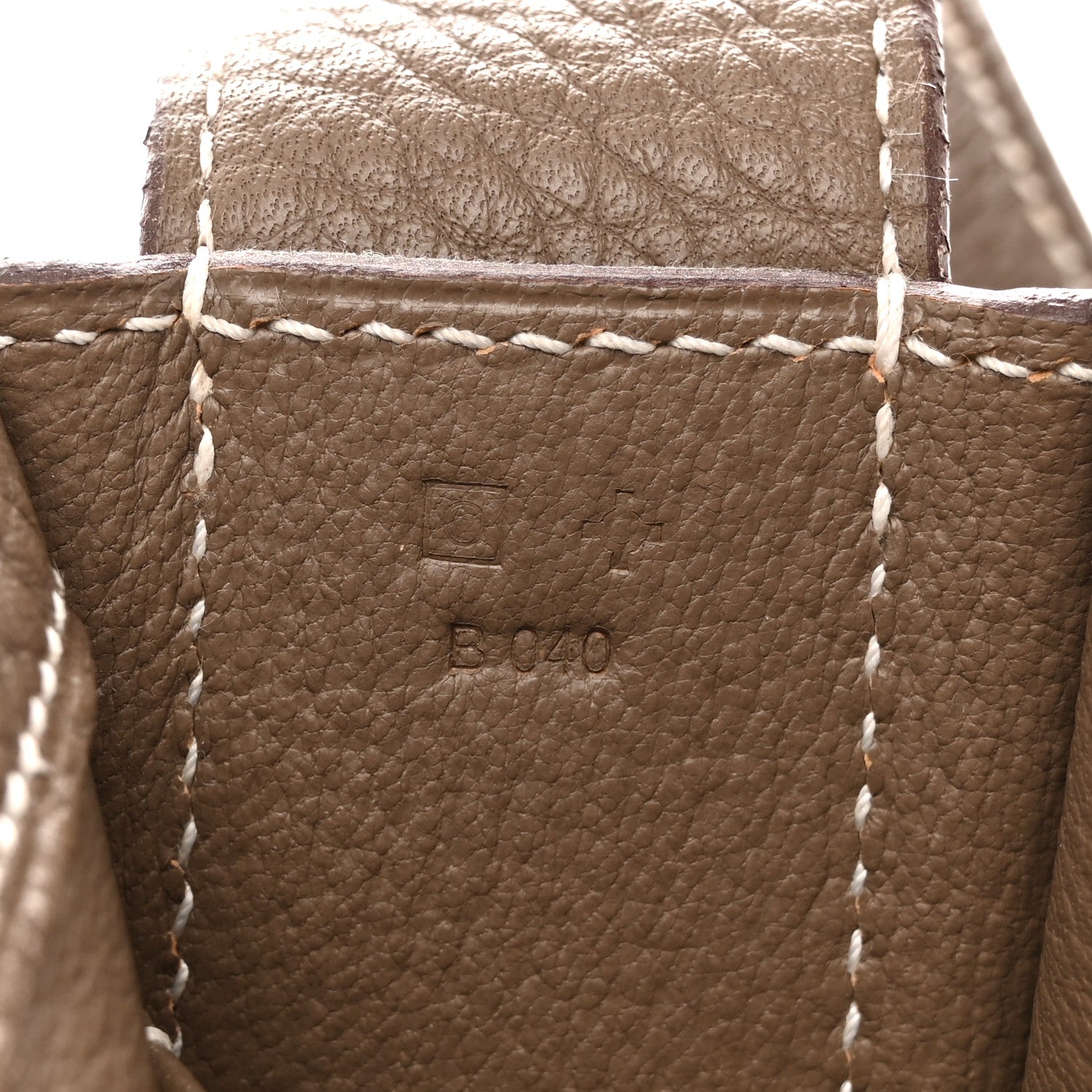 Hermes Taurillon Clemence Steve Pochette Etoupe 7 of 13