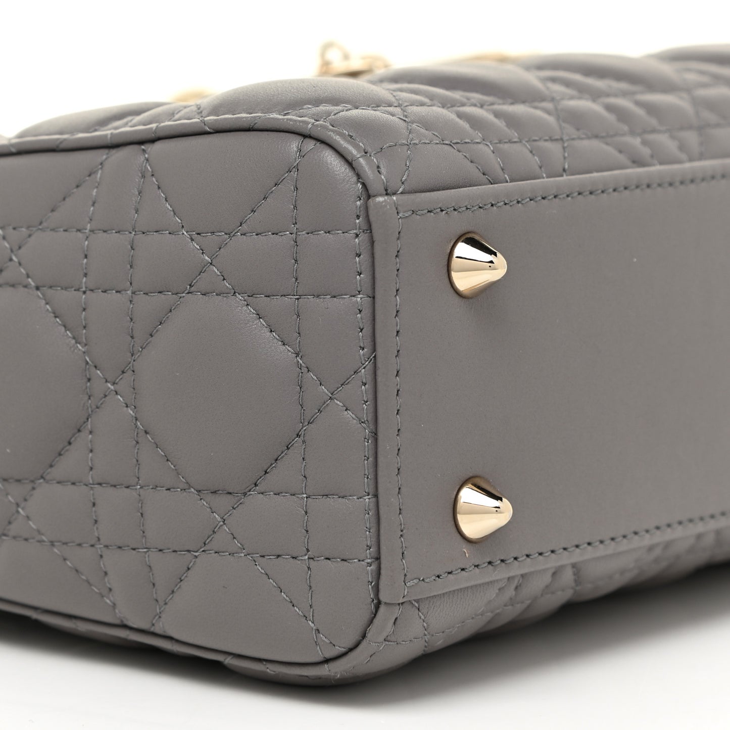 Lambskin Cannage Small My ABCDior Lady Dior Grey