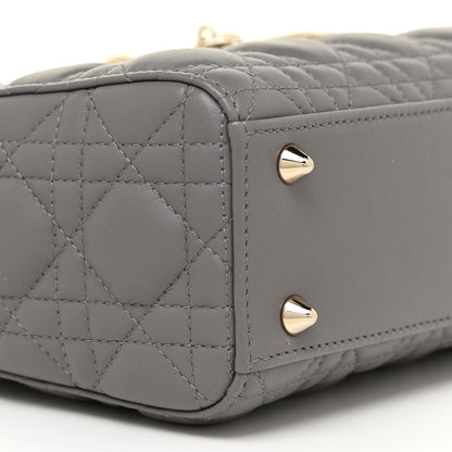 Christian Dior Lambskin Cannage Small My ABCDior Lady Dior Grey 8 of 12