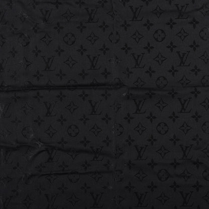 Louis Vuitton Silk Lurex Wool Monogram Shine Shawl Black 3 of 4