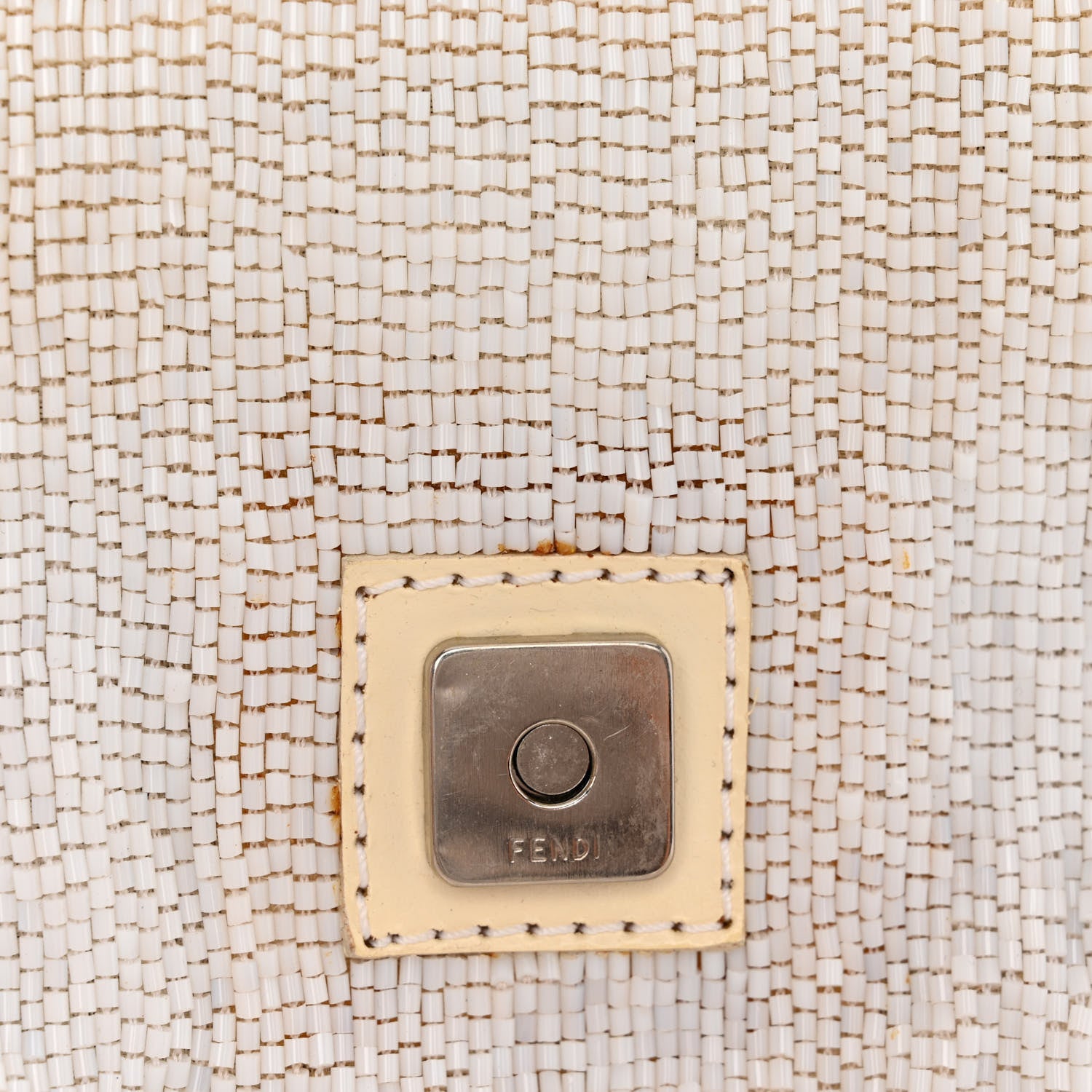 Fendi Beaded Baguette White 11 of 14
