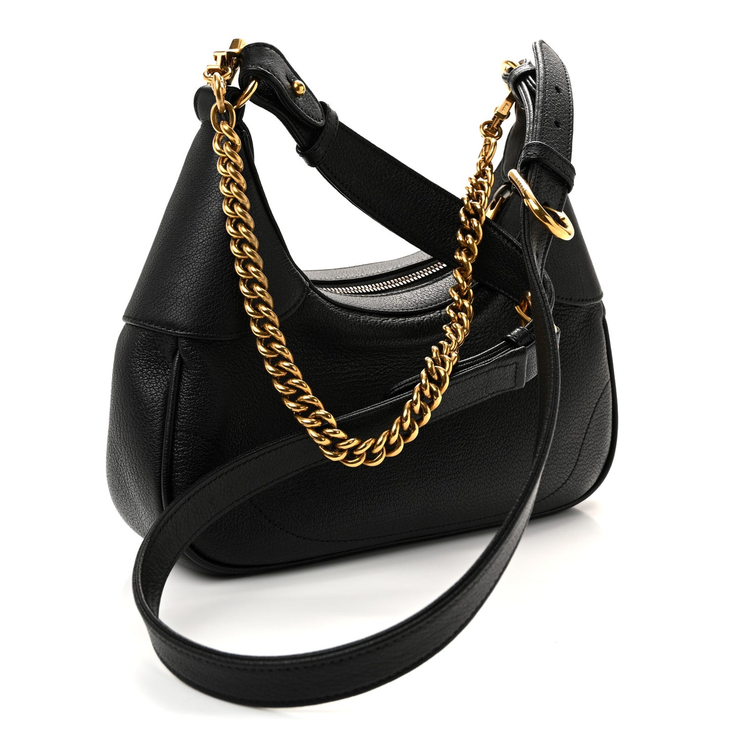 Goatskin Small Aphrodite Shoulder Bag Black