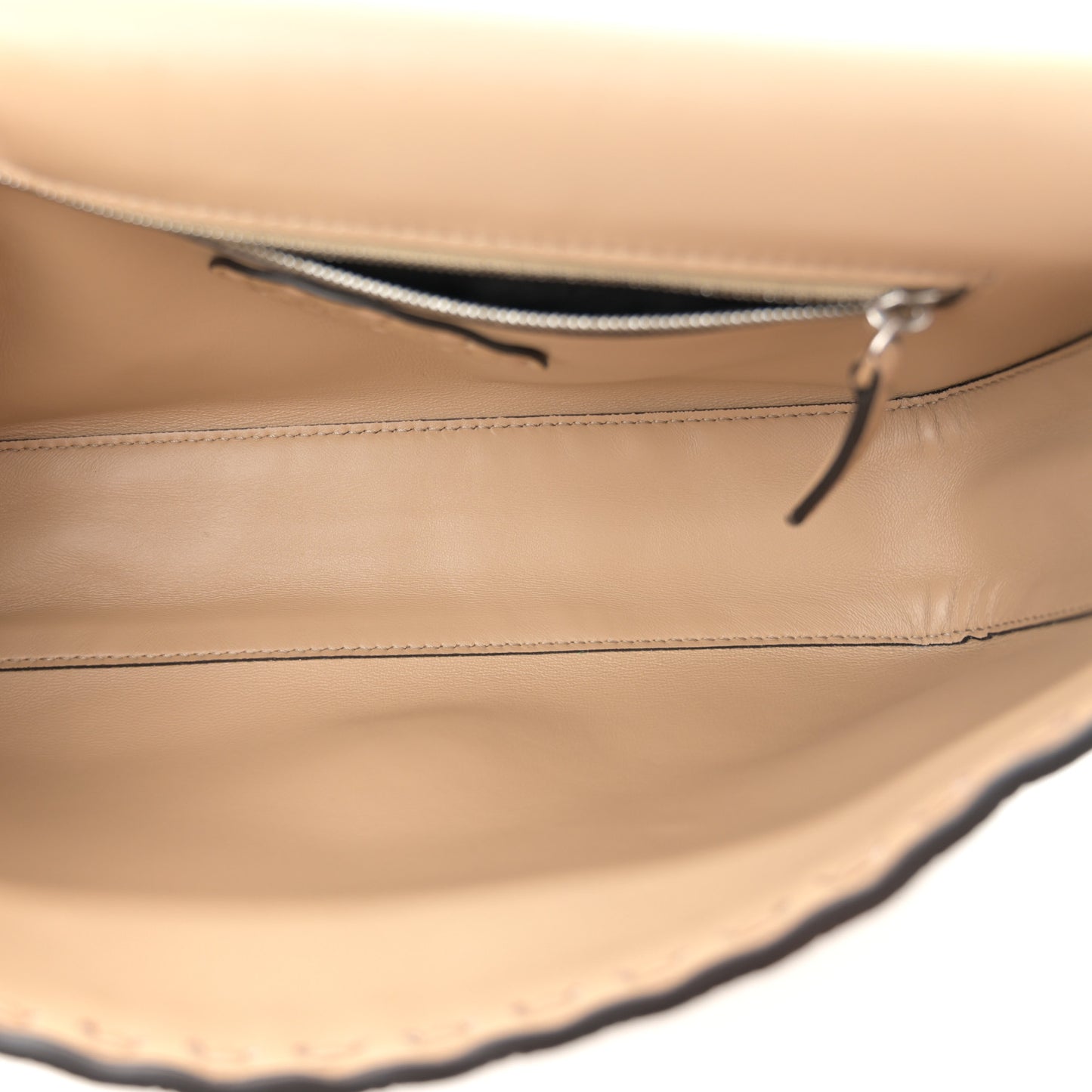 Cuoio Roma Sellerissima Nappa Sintetica Tape Stitch Baguette Beige