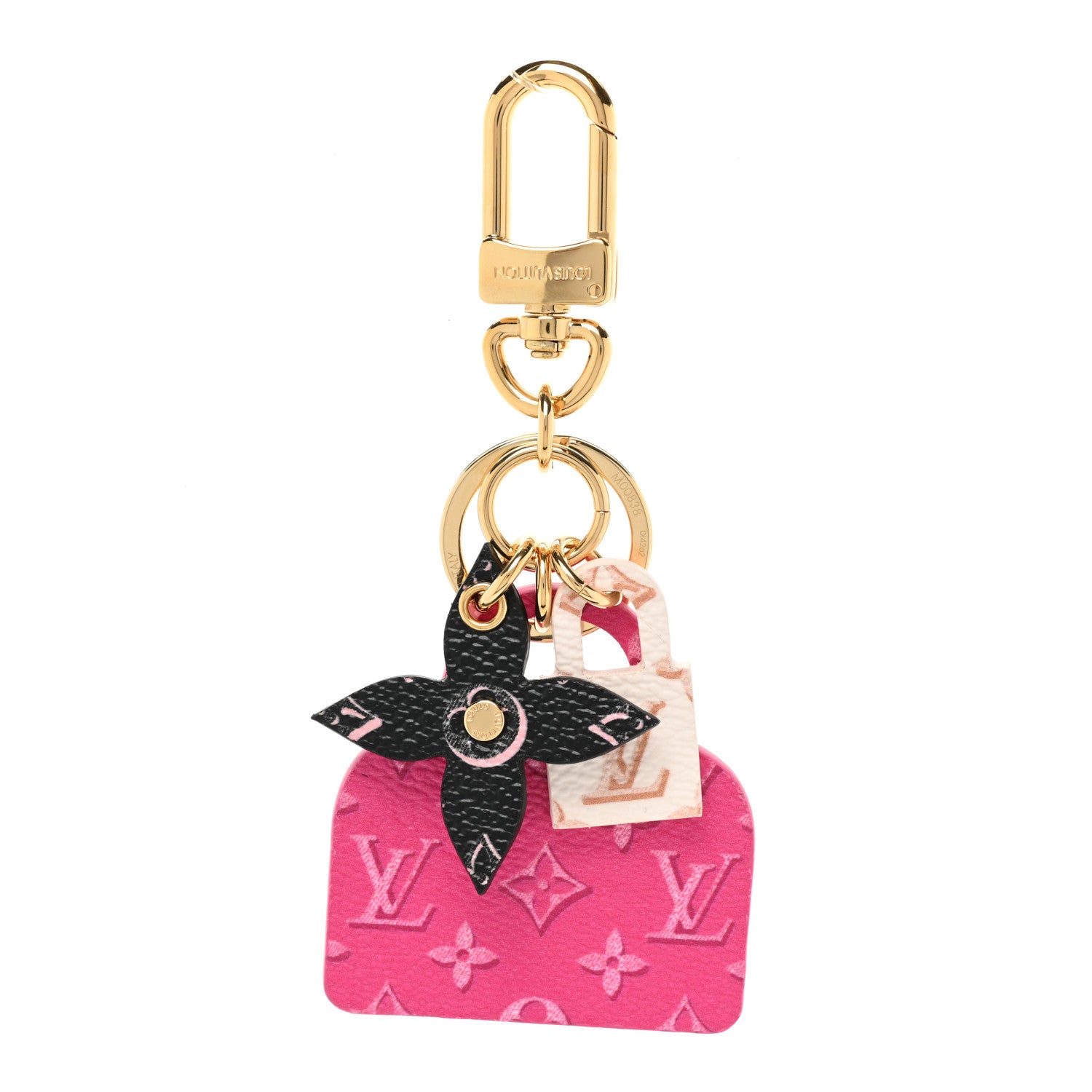 Louis Vuitton Monogram Alma Bag Charm Key Holder Fuchsia 1 of 4