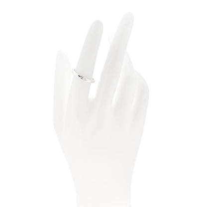 Tiffany Elsa Peretti Sterling Silver Diamond Band Ring 53 6.5 2 of 5