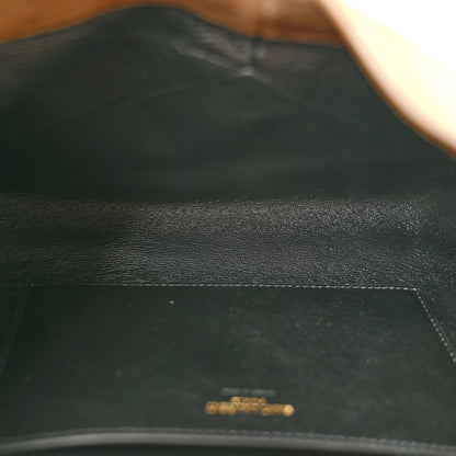 Saint Laurent Suede Large Cassandre Envelope Pouch Golden Leaf 5 of 8