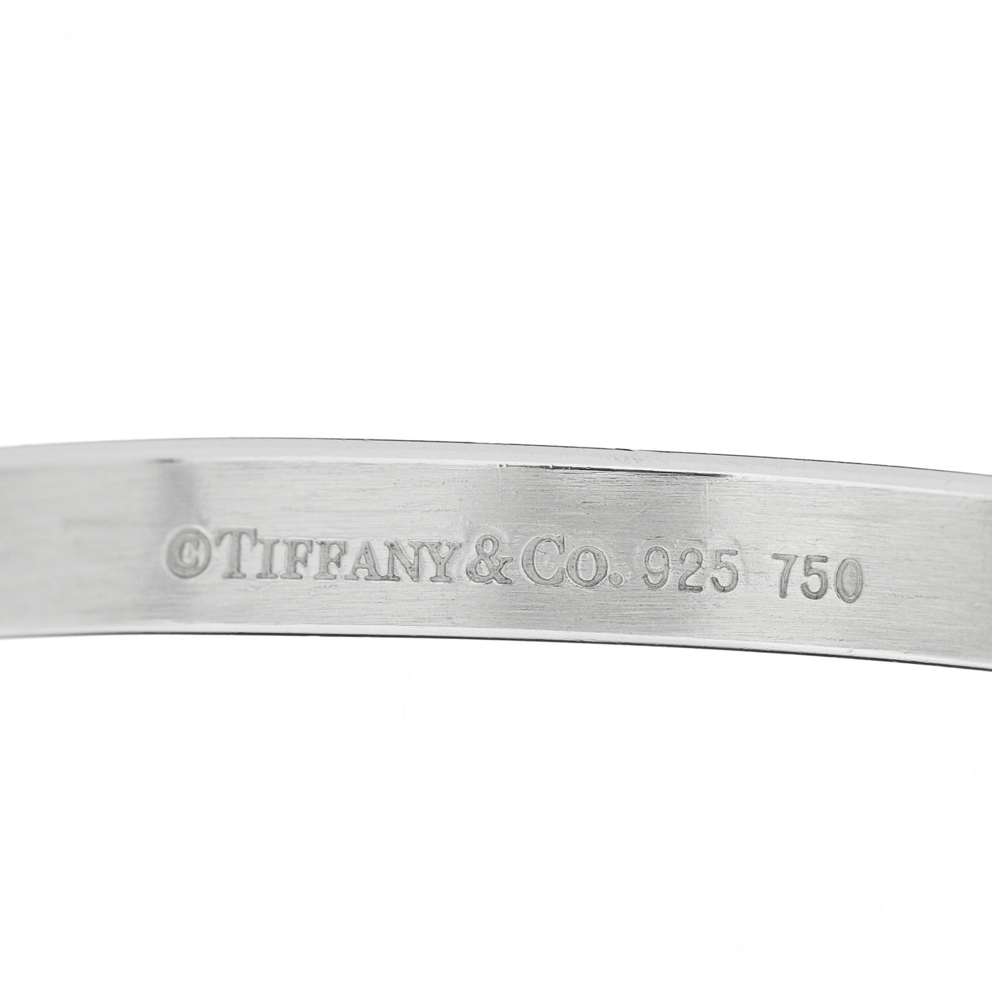 Sterling Silver 18K Yellow Gold Hook Eye Bangle Bracelet