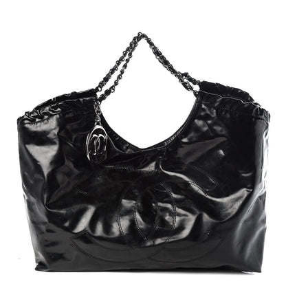 Chanel Vinyl XL Coco Cabas Black 4 of 17