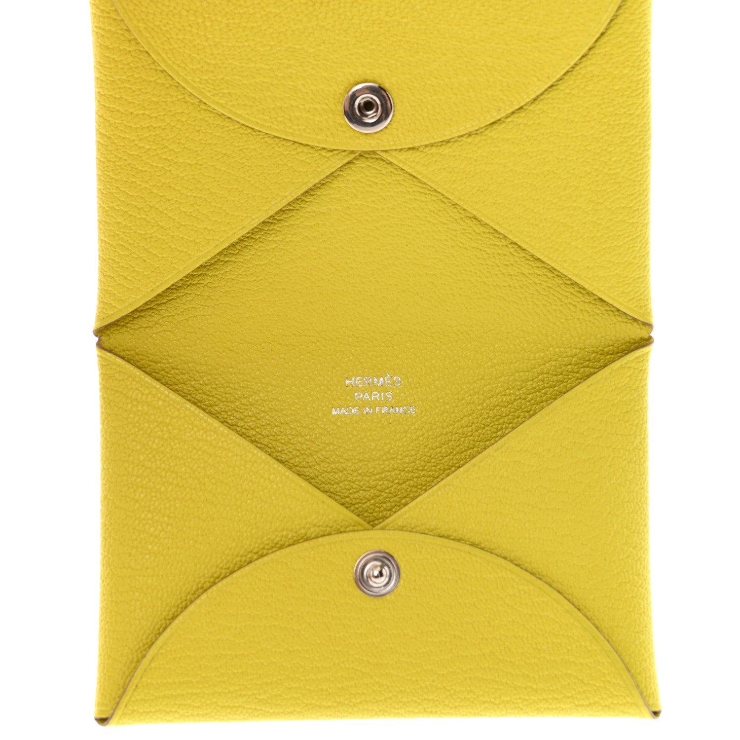 Hermes Chevre Mysore Calvi Card Case Lime 5 of 8