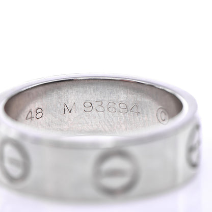 Cartier Platinum 5.5mm LOVE Ring 48 4.5 5 of 6