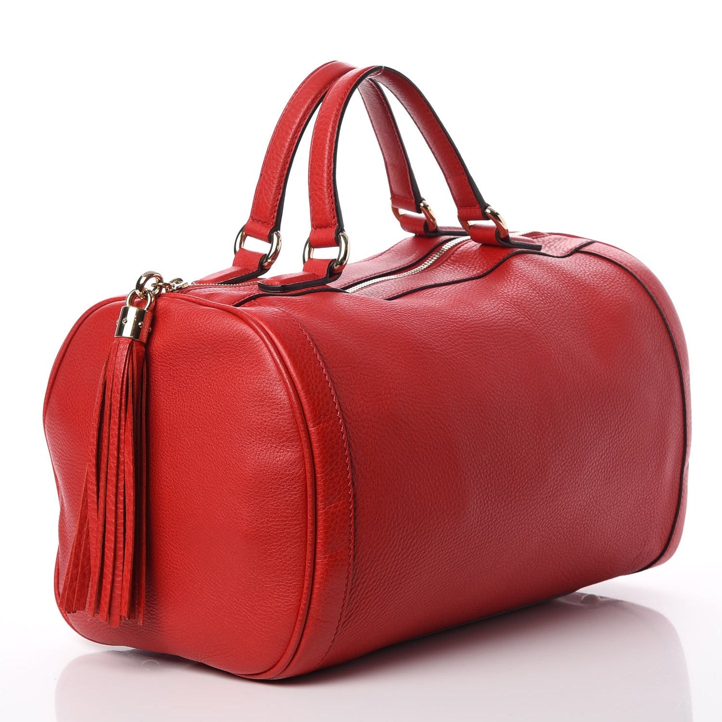 Pebbled Calfskin Medium Soho Boston Red