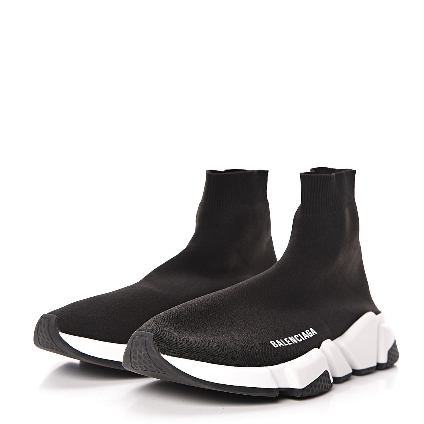 Neoprene Knit Womens Speed Sneakers 39 Black White