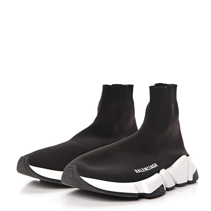 Balenciaga Neoprene Knit Womens Speed Sneakers 39 Black White 3 of 9