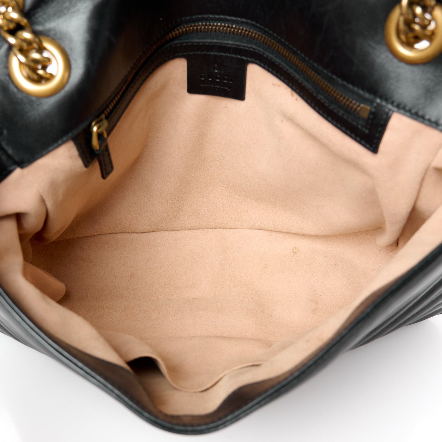 Gucci Calfskin Matelasse Medium GG Marmont Shoulder Bag Black 5 of 11