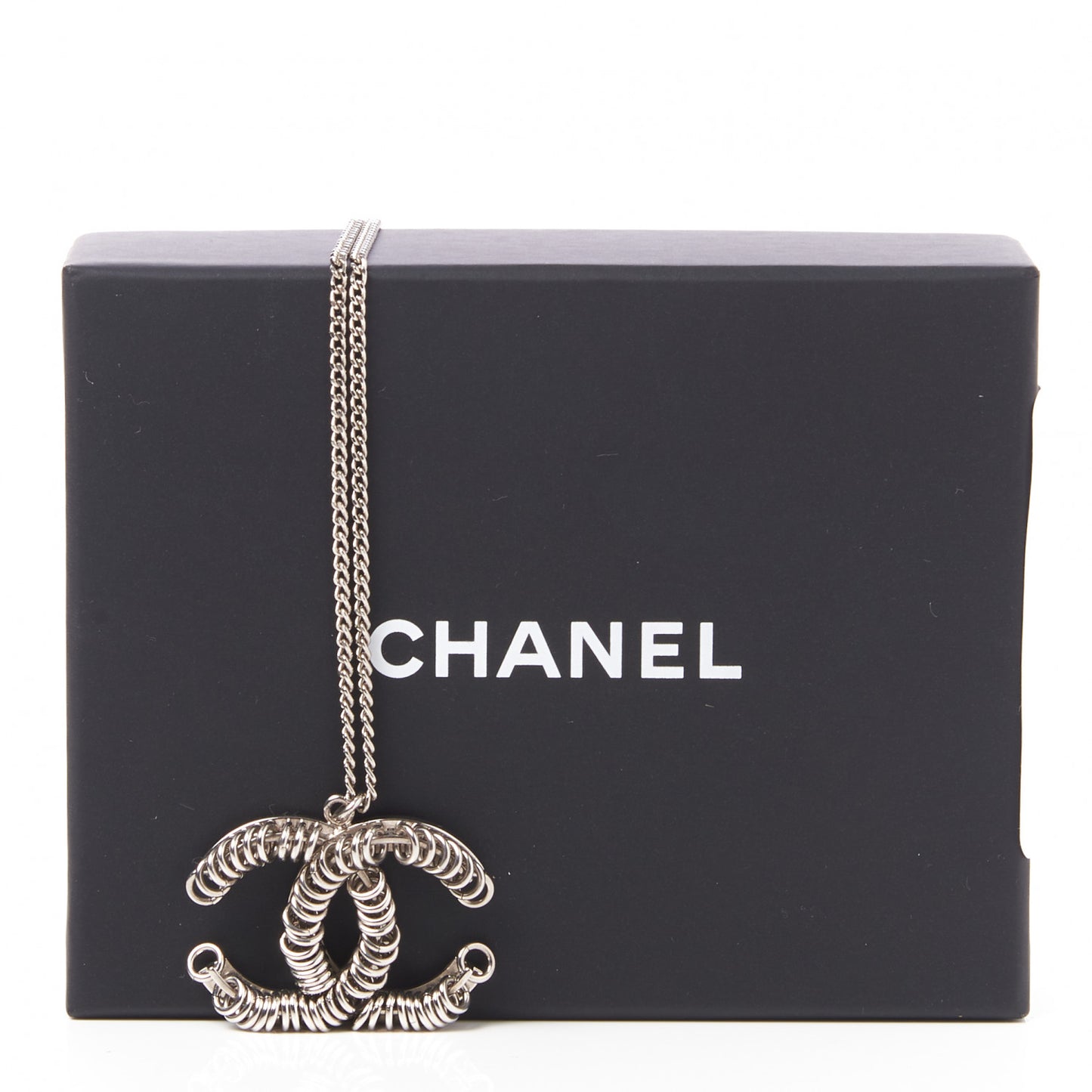 Metal CC Necklace Silver