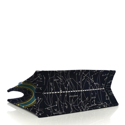 Christian Dior Canvas Embroidered Medium Zodiac Book Tote Blue Multicolor 4 of 10