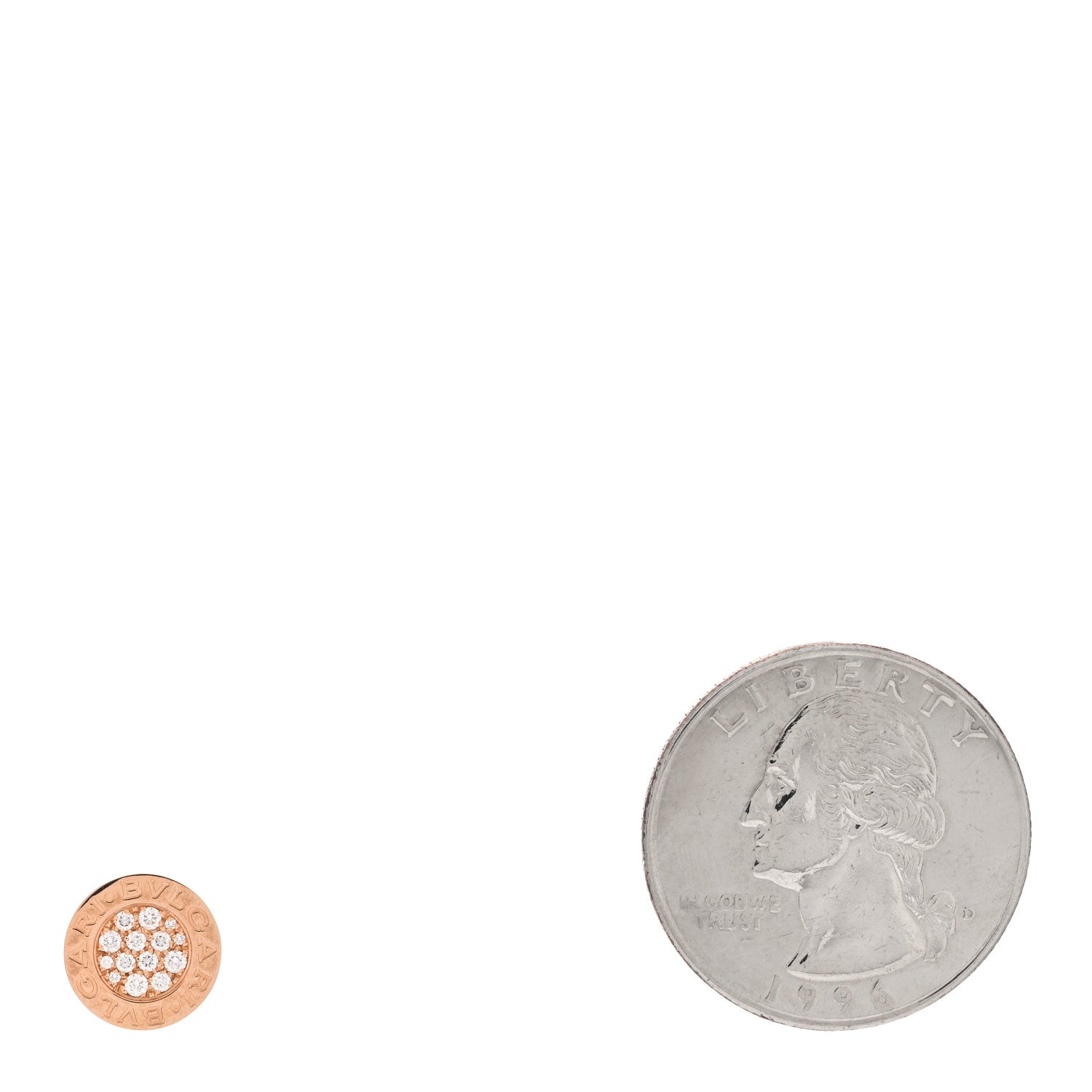 Bulgari 18K Rose Gold Diamond BVLGARI BVLGARI Single Stud Earring 2 of 5