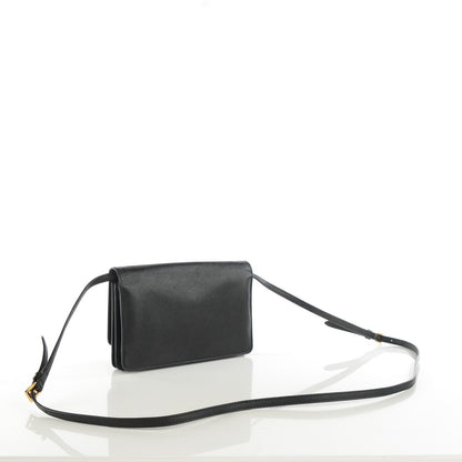 Prada Saffiano Metal Flap Wallet Nero Black 3 of 9