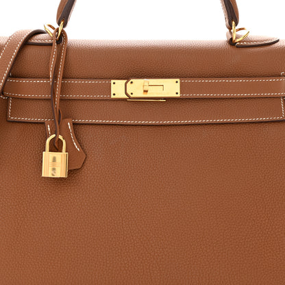 Hermes Togo Kelly Retourne 32 Gold 8 of 14