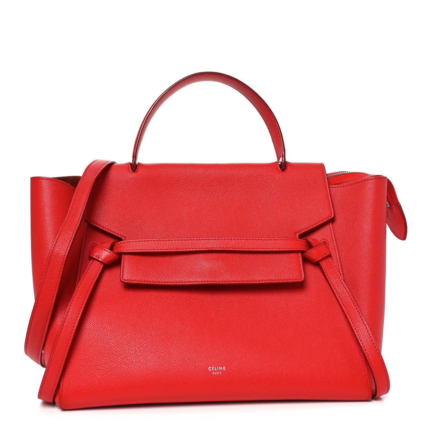 Celine Grained Calfskin Mini Belt Bag Vermillion 1 of 10