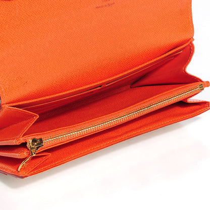 Louis Vuitton Monogram Multicolor Sarah Wallet White Orange 7 of 7