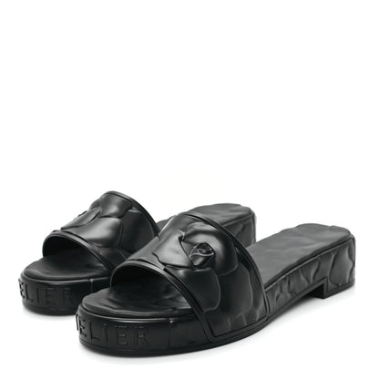 Valentino Garavani Rubber Atelier 03 Rose Edition 25/40mm Platform Slide Sandals 40 Black 4 of 7