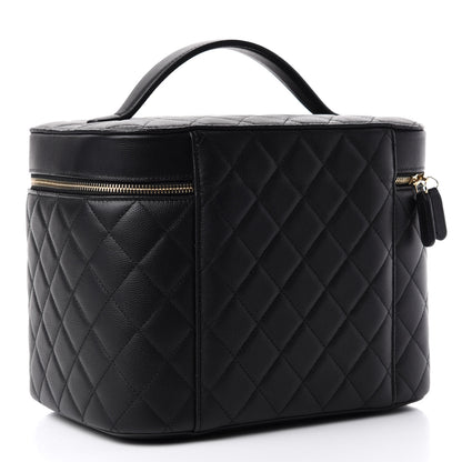 Chanel Caviar Quilted Large Vanity Pouch Black 3 of 9