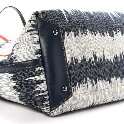 Christian Louboutin Canvas Frangibus Starlight Tote Blue White 8 of 9